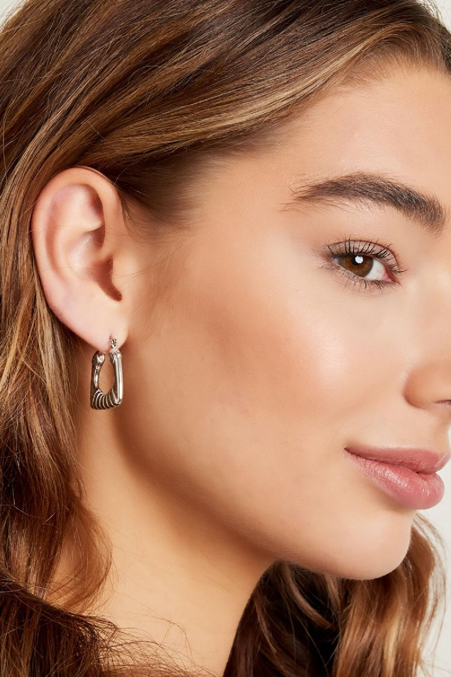 Luna Textured Hoops