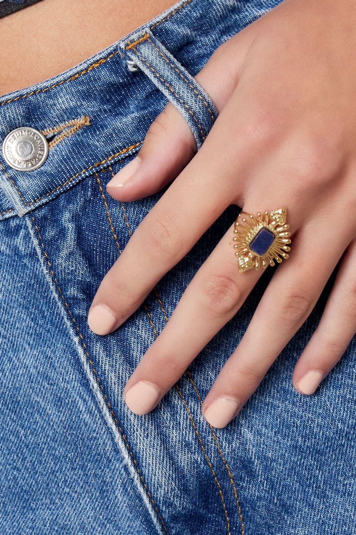 Sun & Stone Wrap Ring