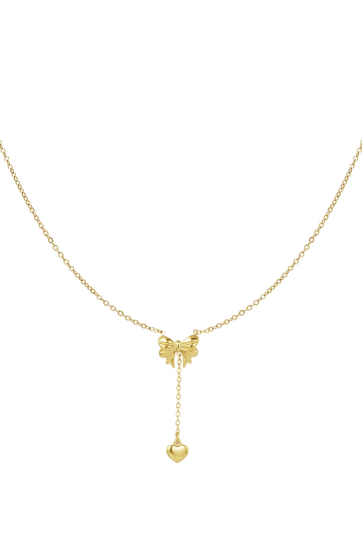 Coquette Charm Necklace – Bow & Heart