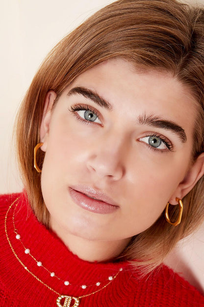 Geo Hoop Earrings