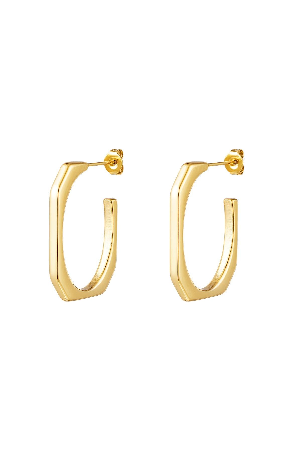 Geo Hoop Earrings