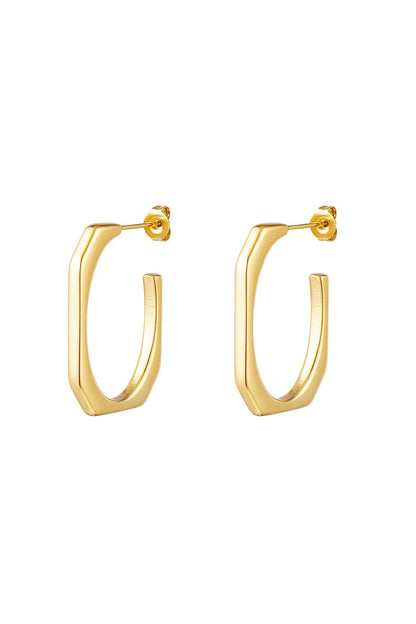 Geo Hoop Earrings