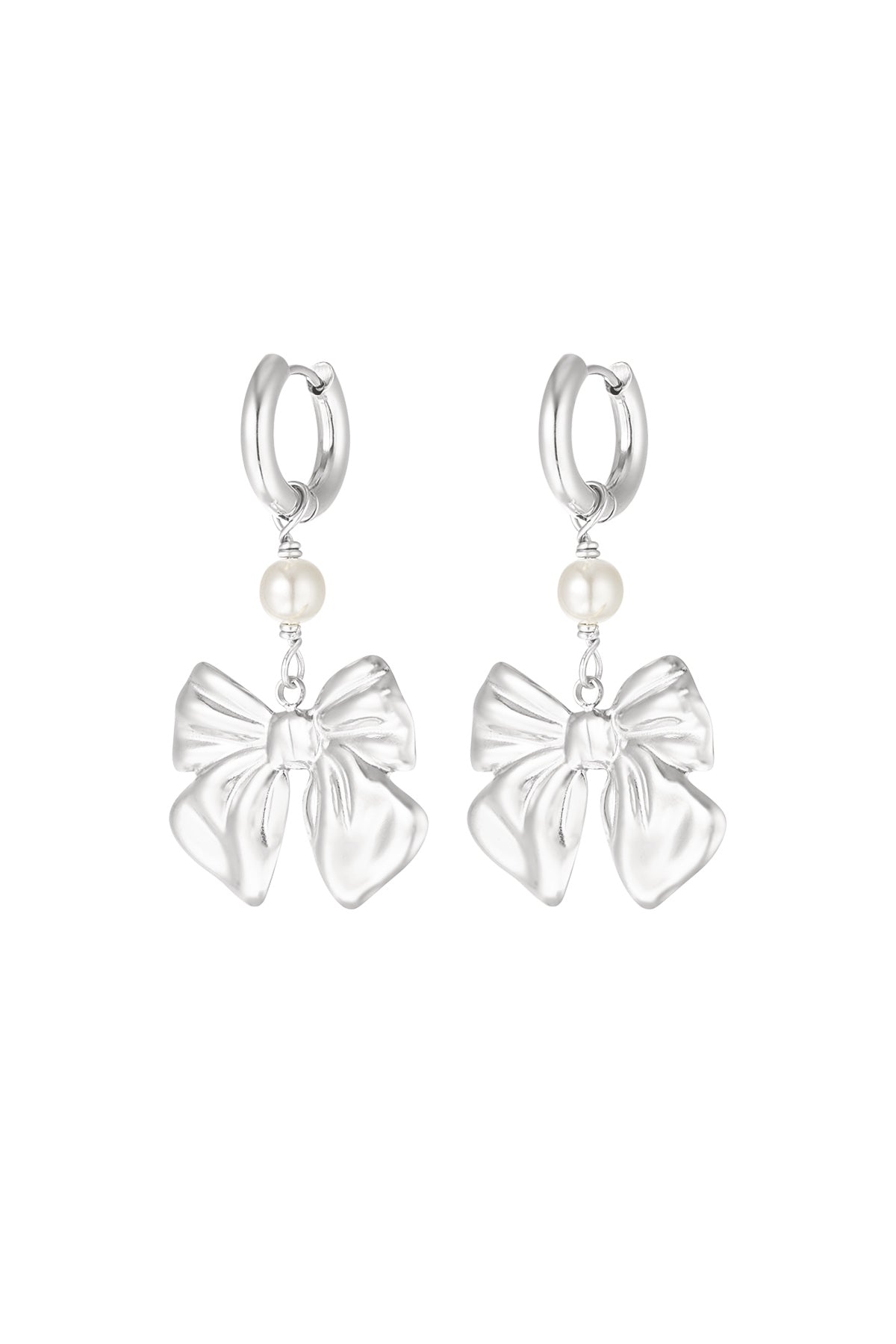 Baby Bow Hoop Earrings
