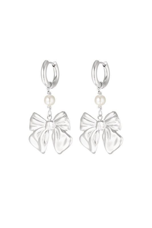Baby Bow Hoop Earrings