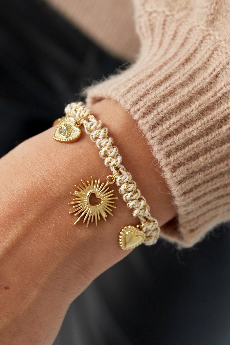 Sunburst Charm Adjustable Bracelet