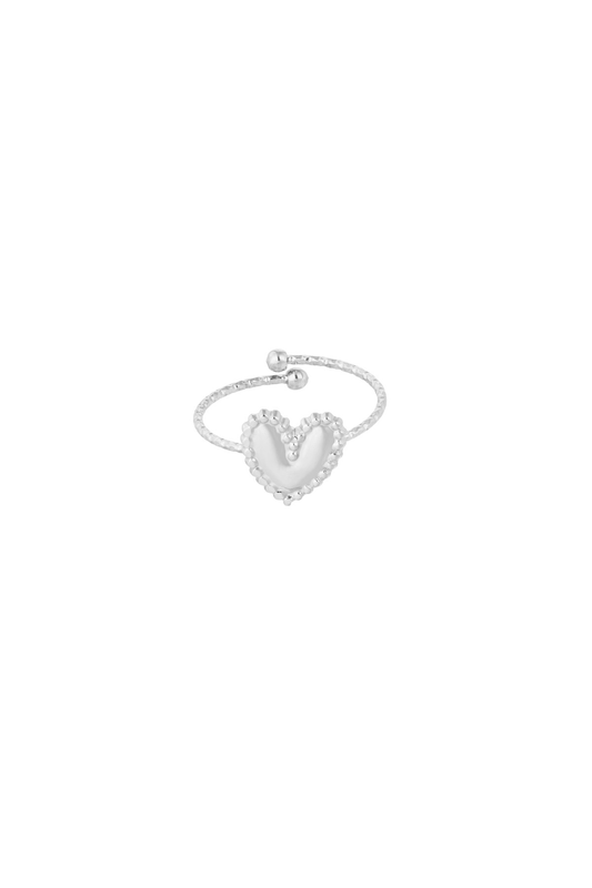 Silver sweetheart ring