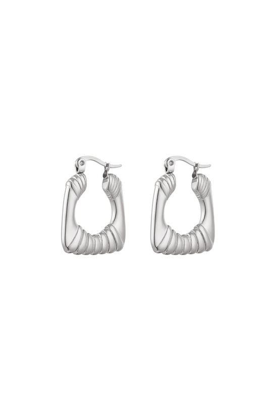 Luna Textured Hoops