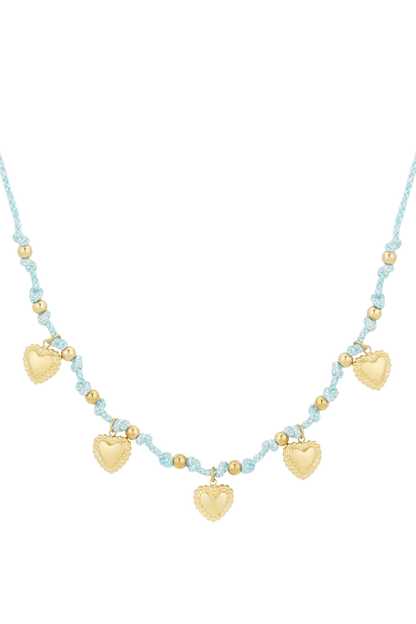 Azure Heart Charm Necklace