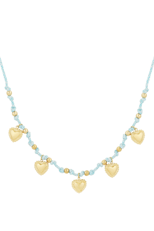 Azure Heart Charm Necklace