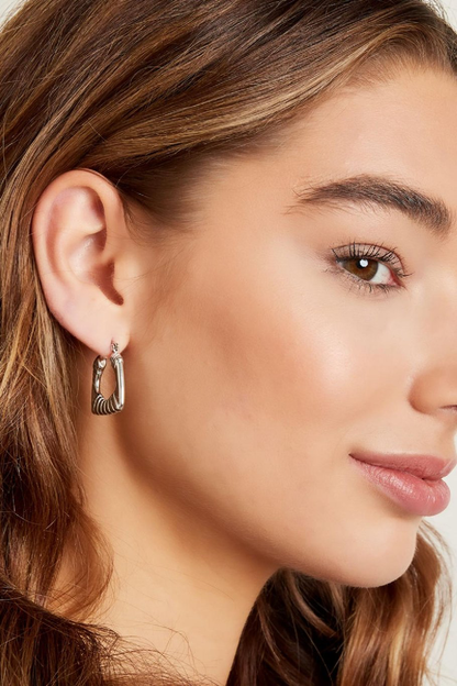 Luna Textured Hoops