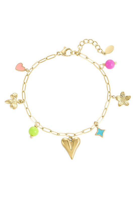 Aurora Charm Bracelet – Gold & Enamel Accents