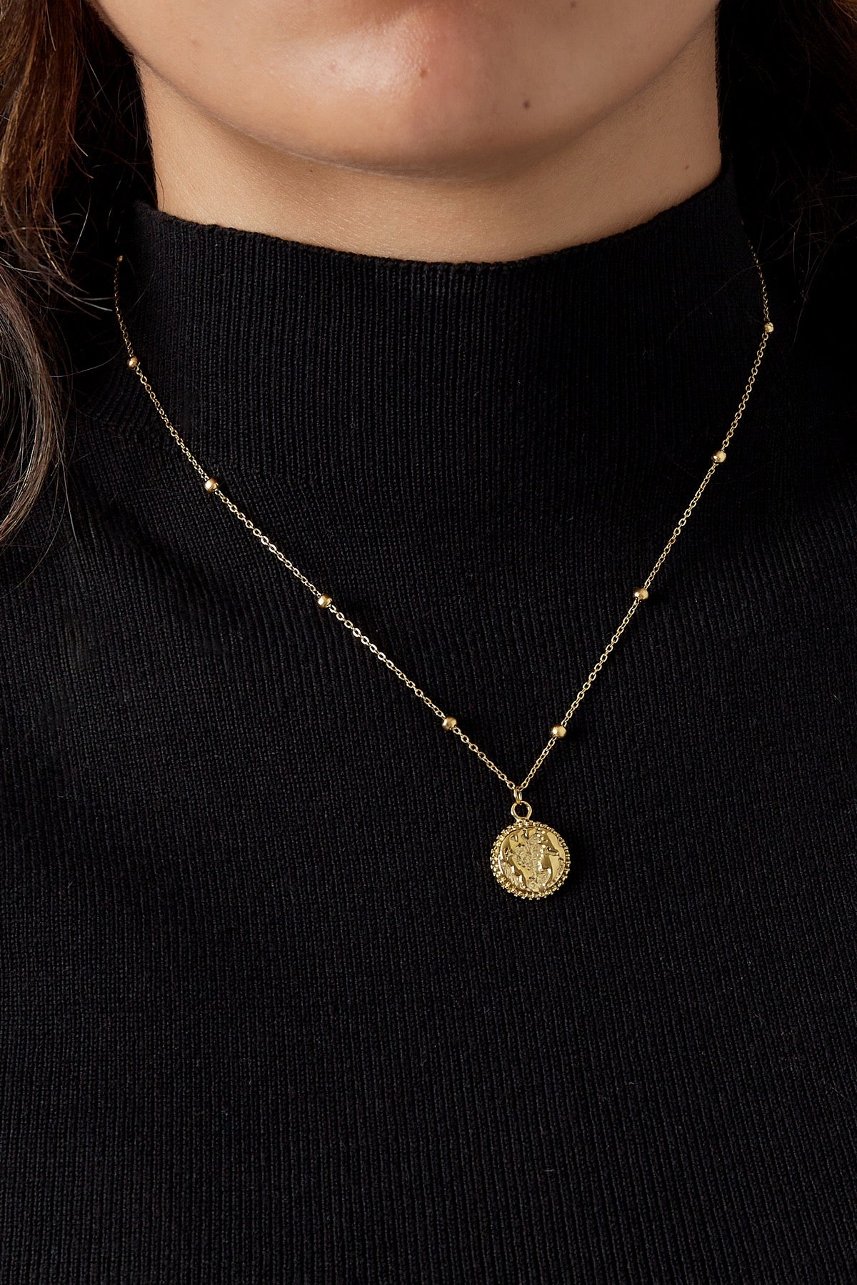 Roma Coin Drop Necklace