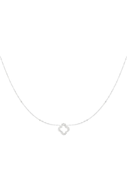 Luna Clover Necklace – Silver