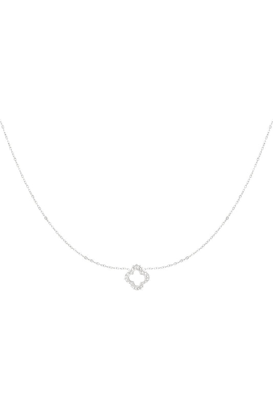 Luna Clover Necklace – Silver