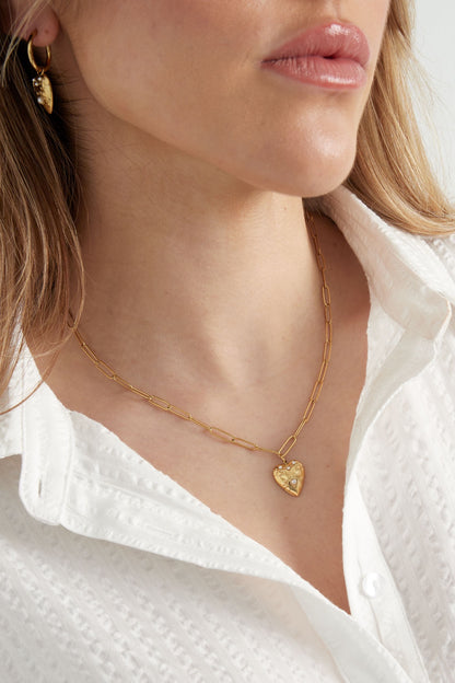 Nova Heart Pendant – Silver